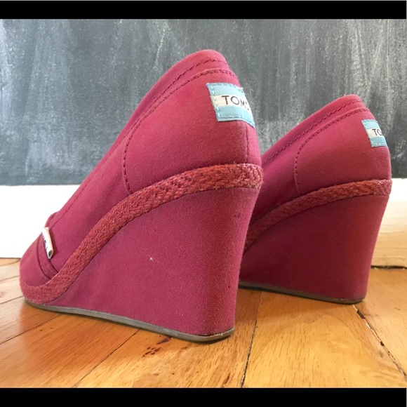 TOMS purple open-toe wedges, 7 - Picture 3 of 6